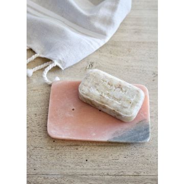 Soap dish pink marble