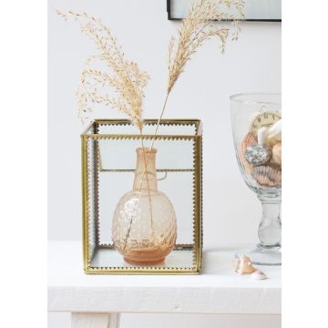 Vase peach orange recycled glass