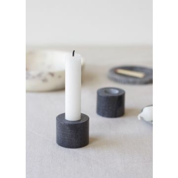 Black marble candleholder