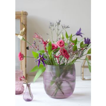 Glass vase in lilac