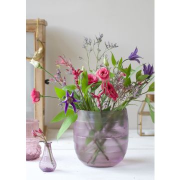 Glass vase purple