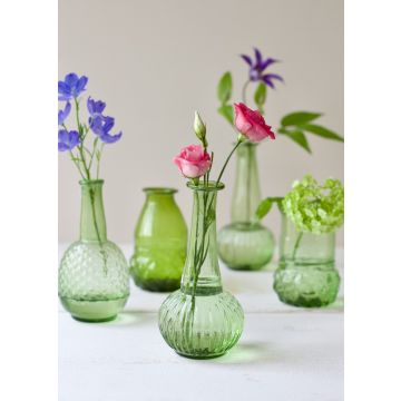 Vaasje groen gerecycled glas