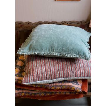 Cushion seagreen velvet