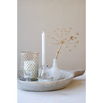 Vase opaline white glass