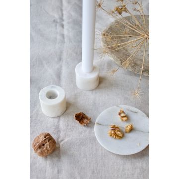 White marble candleholder