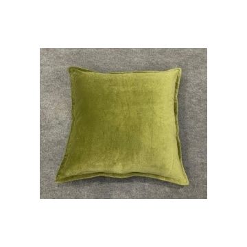Velvet cushion cover green