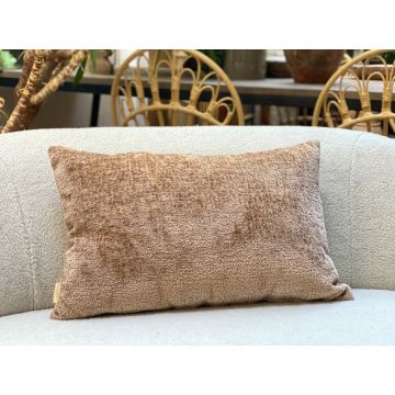 Chenille cushion champagne