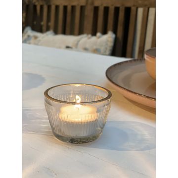 Glass candleholder cup