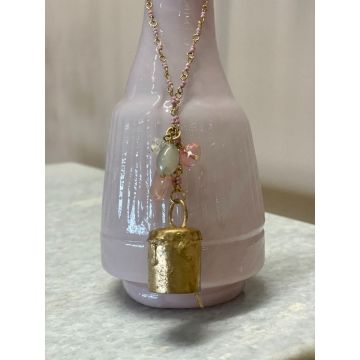 Bell ornament pink beads