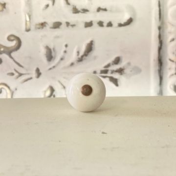 Knob round white