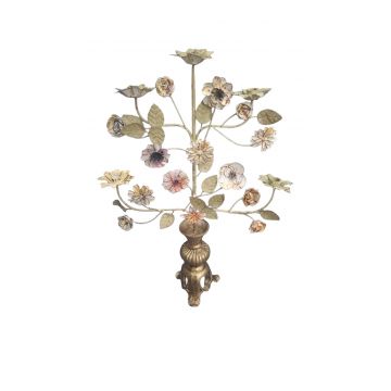 Kandelaar metalen bloemen