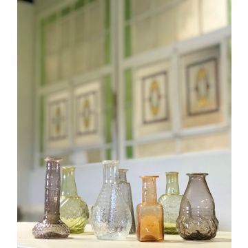 Vase lilac recycled glass
