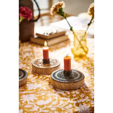 Candleholder round wood