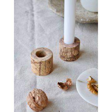 Candleholder brown marble
