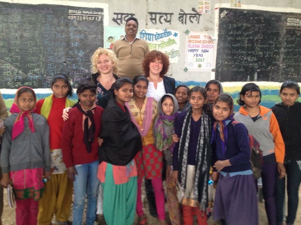 Mirjam and Rinske of De Weldaad in the Free School Under The Bridge